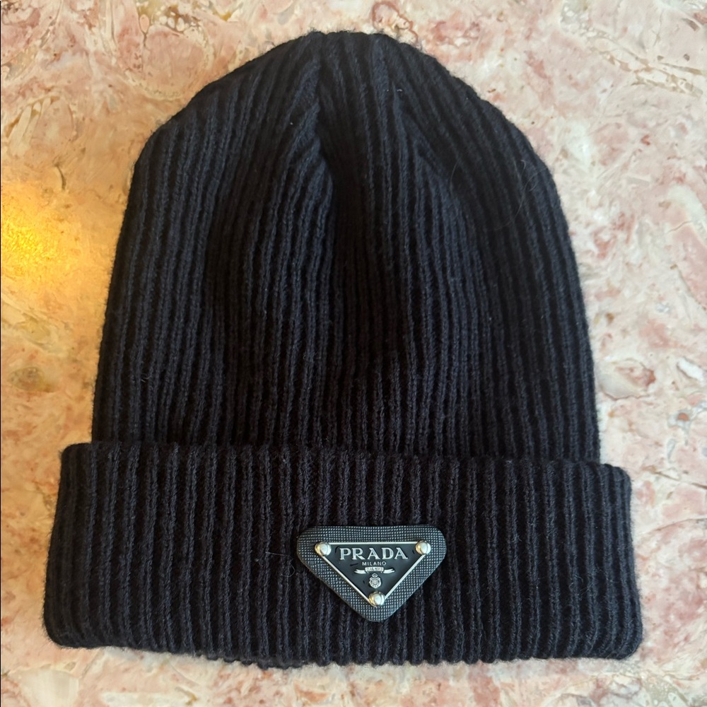 Prada Knit Ribbed Beanie - Picture 2 of 4